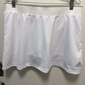 Adidas White and Gray Skort,Aeroready, Club Skirt,Size L, with shorts attached